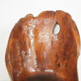 Hand carved wooden tree trunk chair, 1970's