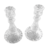 Set of 2 torches candle holders crystal Baccarat model Bamboo