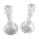Set of 2 torches candle holders crystal Baccarat model Bamboo