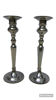 Pair of vintage silver metal candlesticks