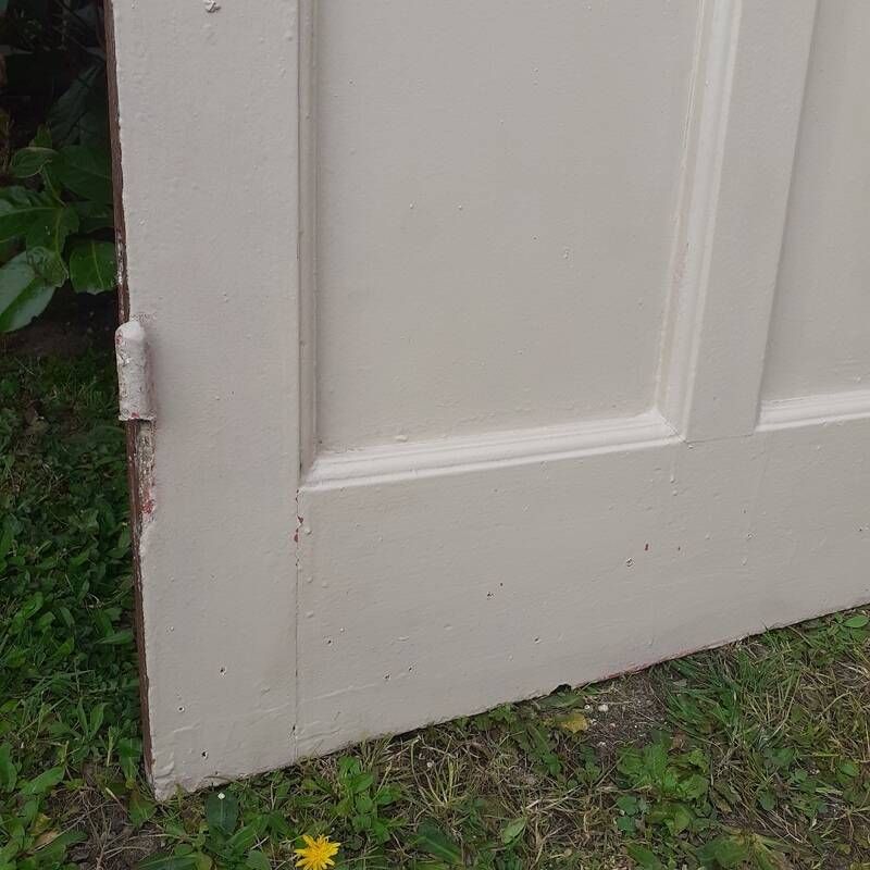 Old solid wood entrance door H225xW86cm right-hand push