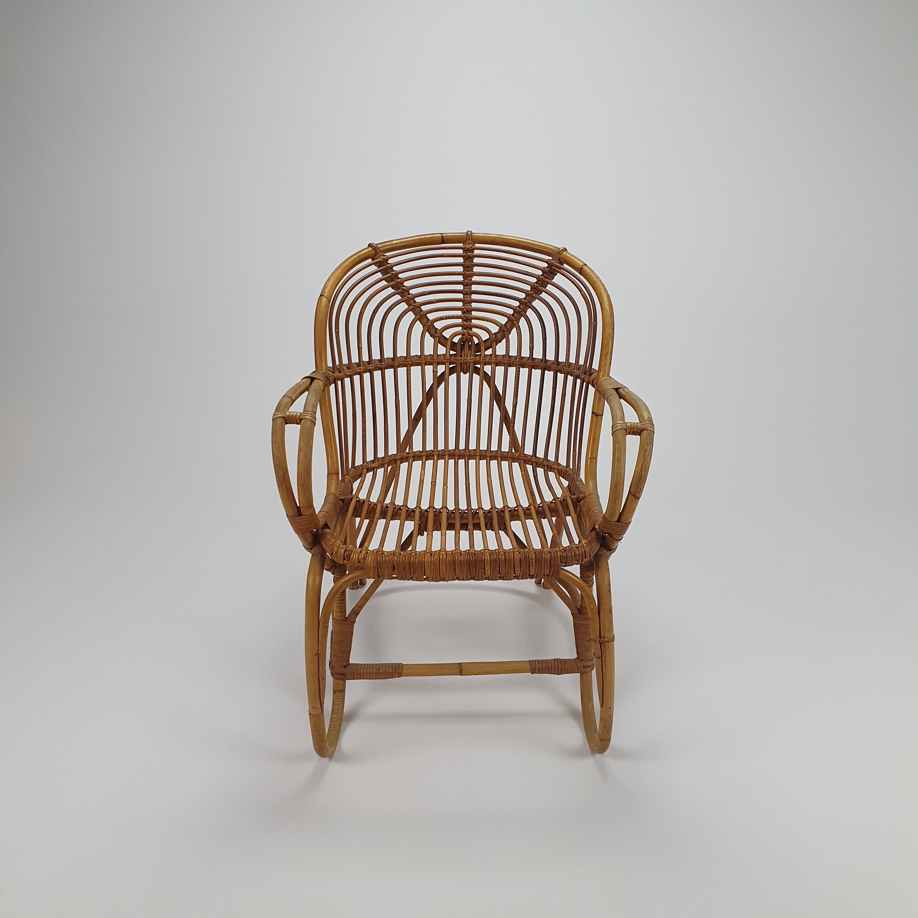 Mid Century Rattan Side Chair, 1960s