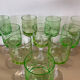 Set of 10 uraline glasses from the 1970s.