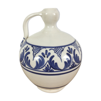 Gargoulette, jar in blue & white ceramic