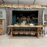 Large antique solid oak monastery table (renovated)