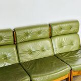Vintage Scandinavian leather sofa from the 1960s.