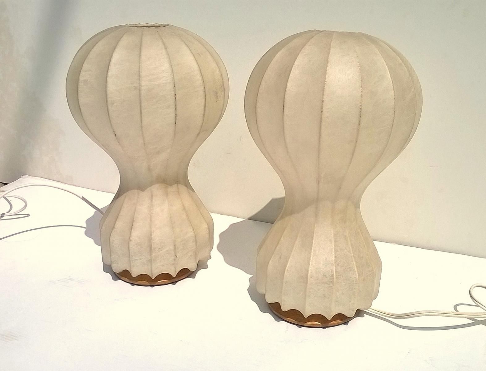 Set of 2 "Cocoon" desk lamps by the Castiglioni Brothers for Flos 1962