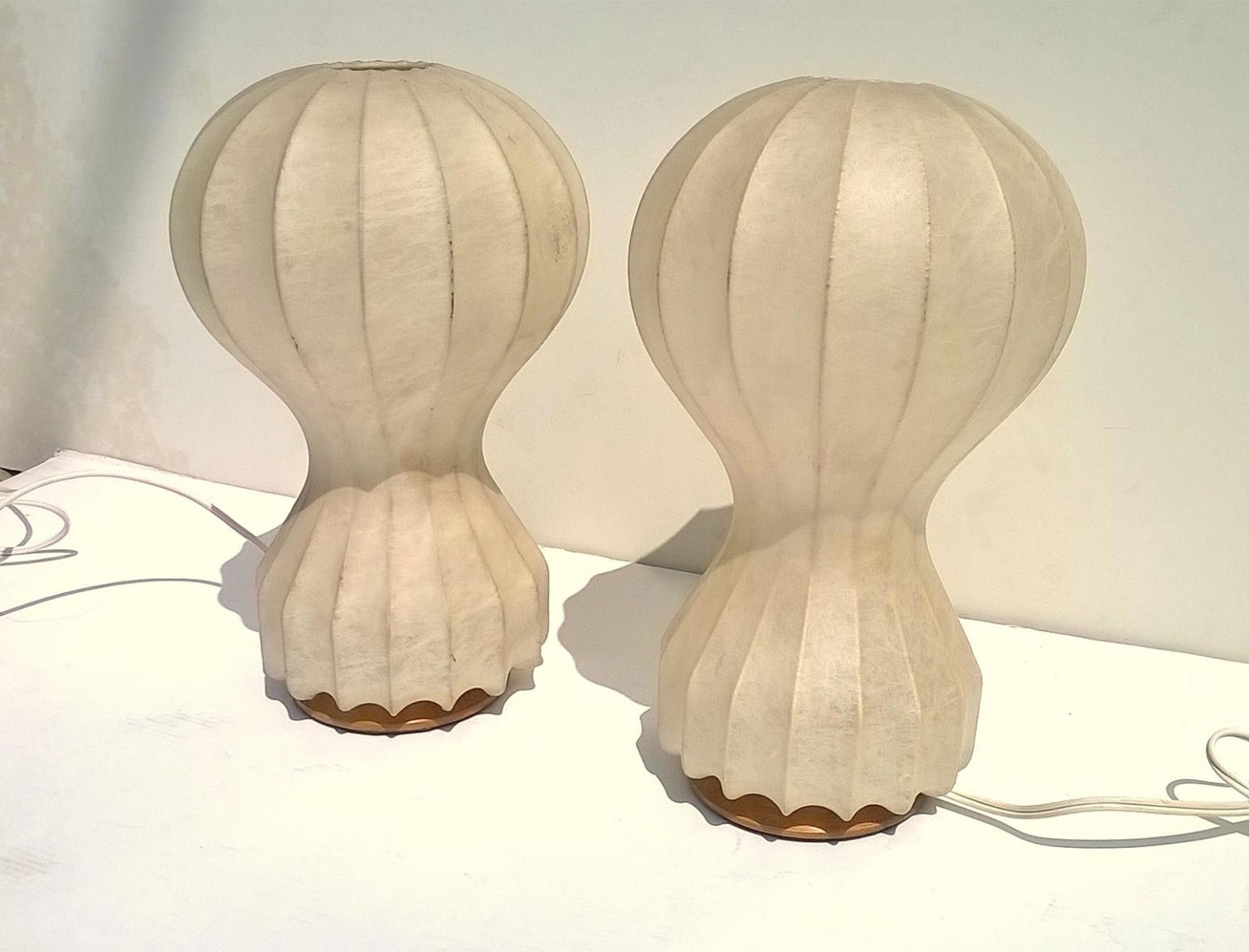 Set of 2 "Cocoon" desk lamps by the Castiglioni Brothers for Flos 1962