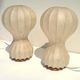 Set of 2 "Cocoon" desk lamps by the Castiglioni Brothers for Flos 1962