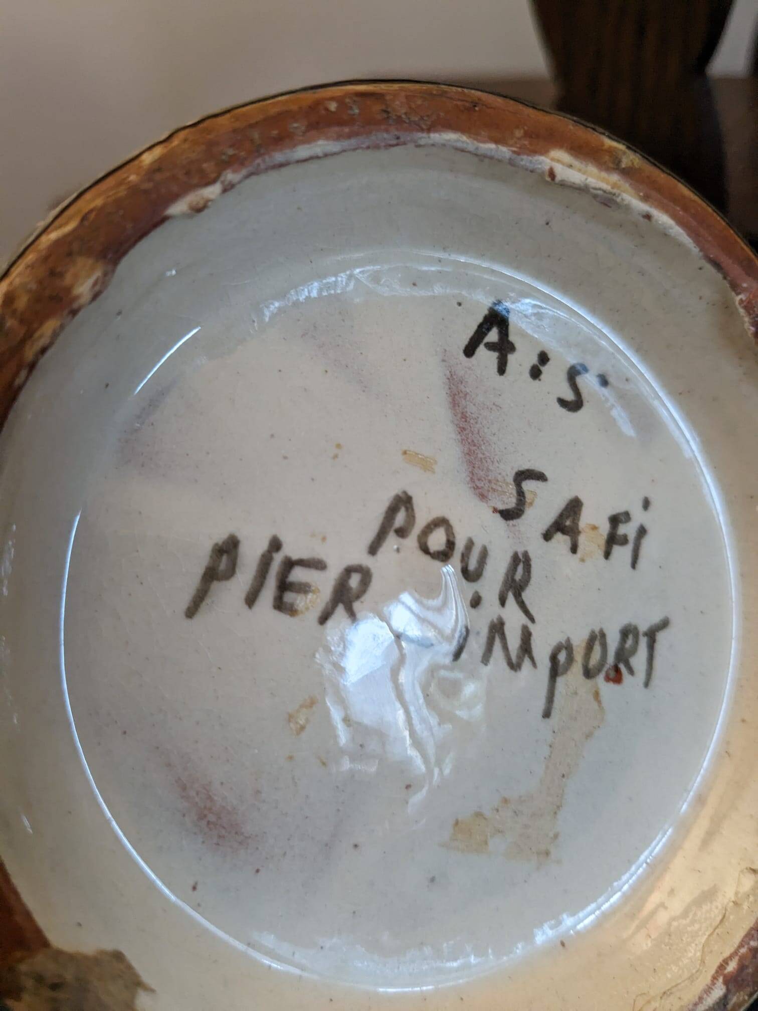 White glazed ceramic vase