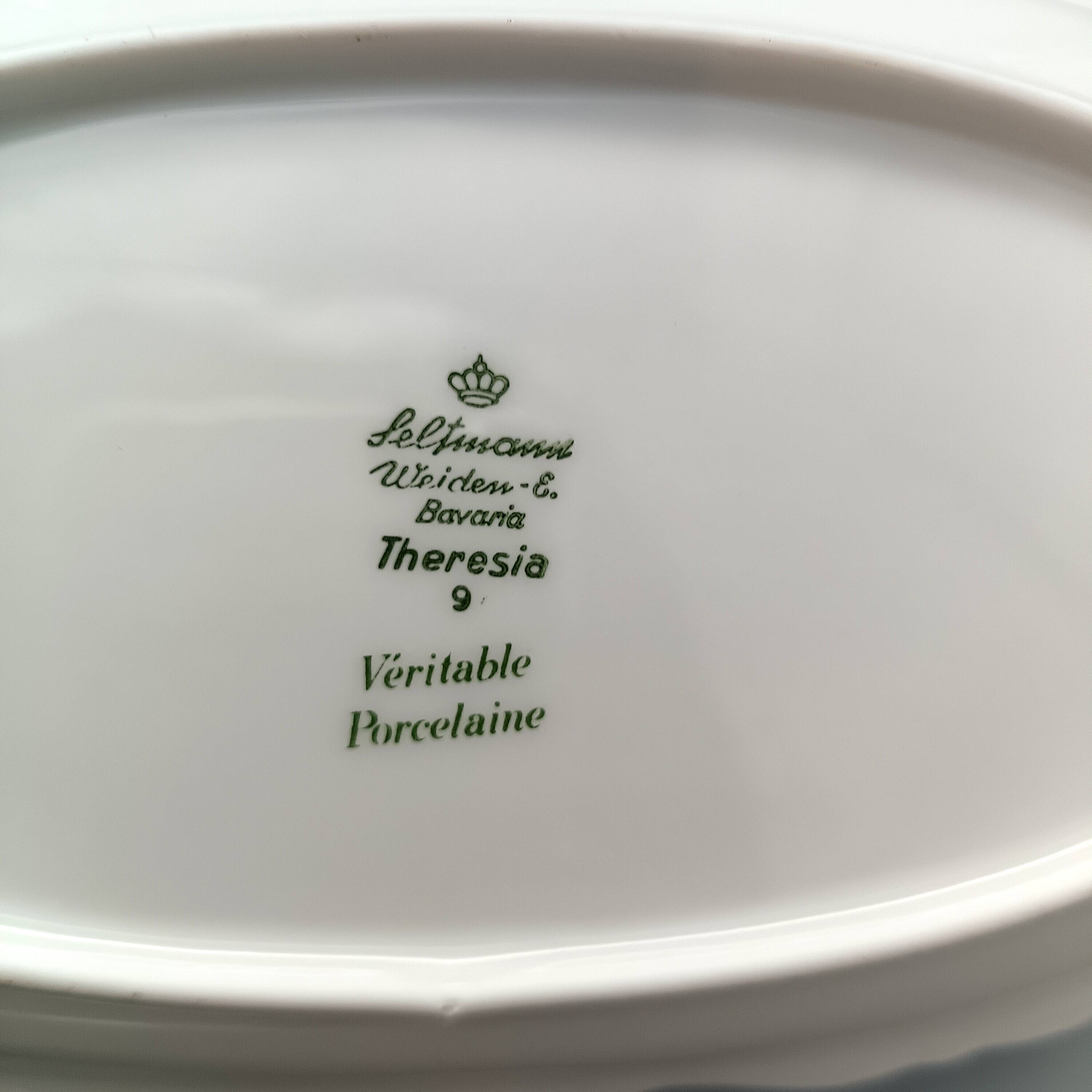 2 vintage porcelain raviars theresia pattern seltmann weiden bavaria