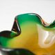 Cendrier Murano des années 60 vert et jaune