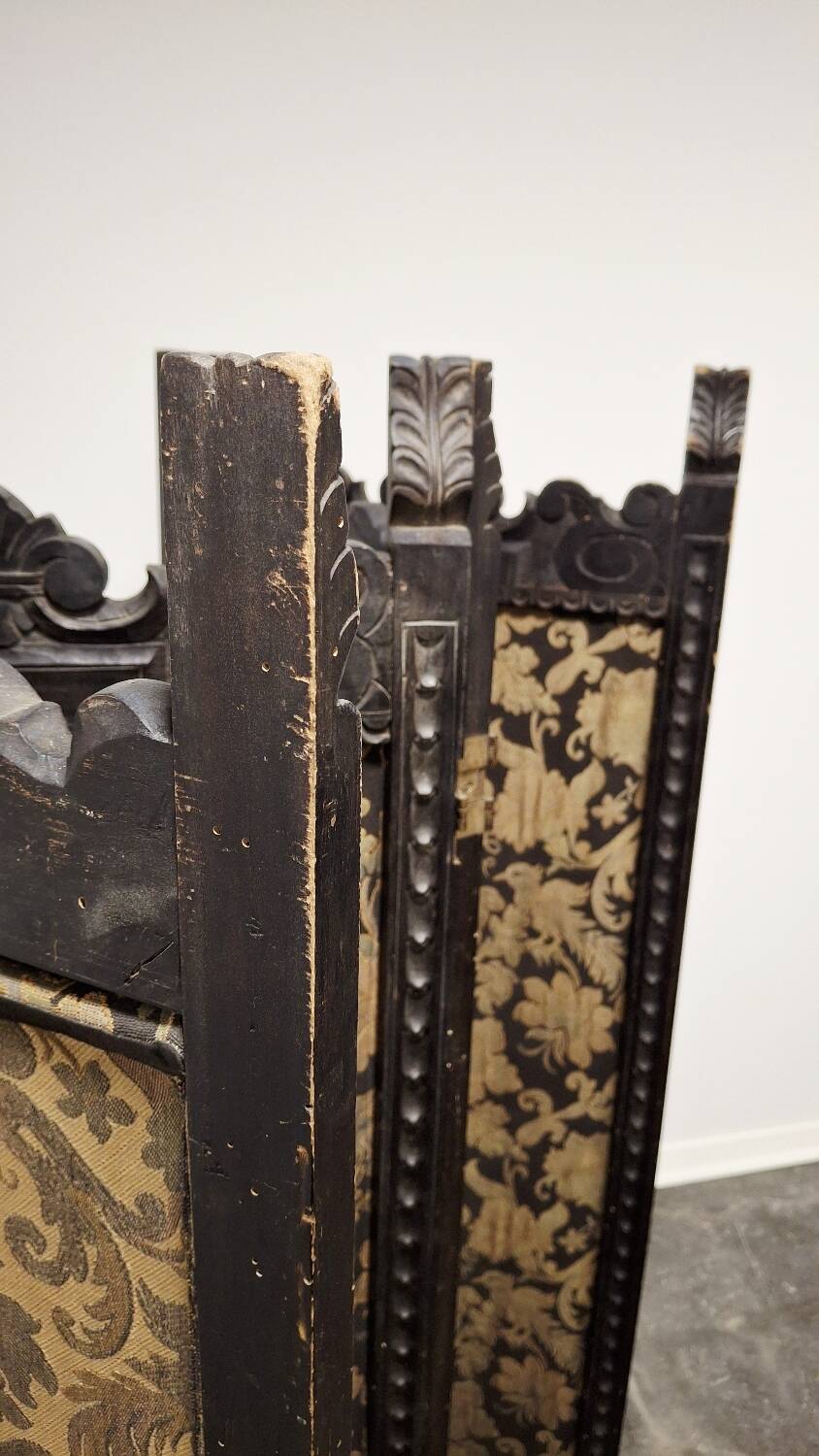 Antique Hand-Carved Wooden Room Divider