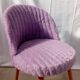 Lilac furry chair from the 50s