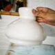 Globe en opaline pour suspension