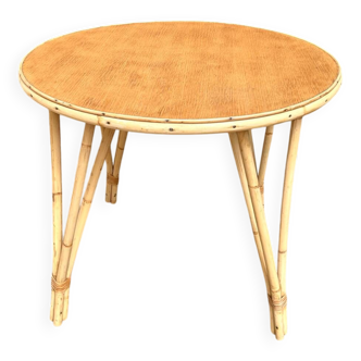 Vintage rattan table