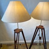 2x tripod lamps