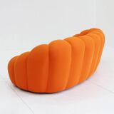 Canapé bulle courbé Roche Bobois orange