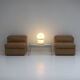 White table lamp in white opaline glass 1970s
