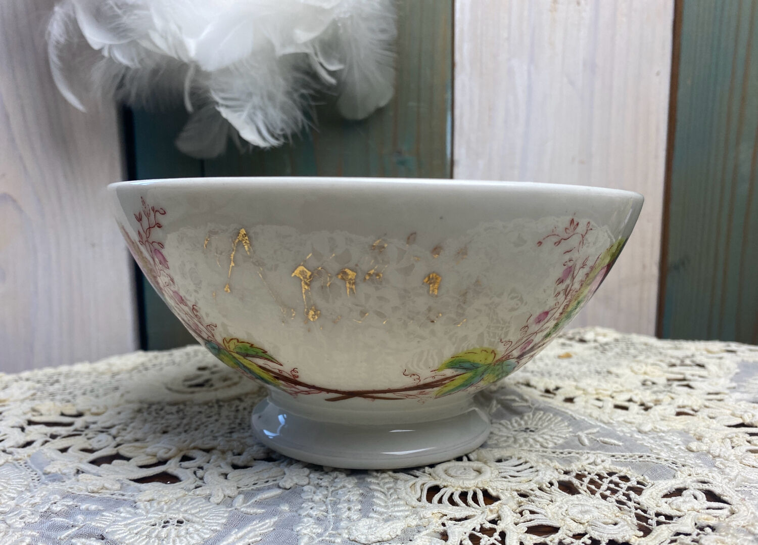 Large antique porcelain bowl