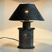 LAMPE Coeur ZINC Vintage