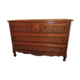 Louis xv style solid oak chest of drawers