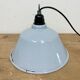 Industrial French Grey Enamel Factory Pendant Lamp, 1960s