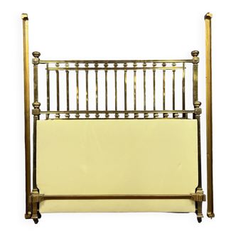 Center bed with bars Napoleon III period gilded brass circa 1880