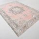Soft Pink Handmade Vintage Persian Rug, 219x314Cm