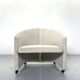 Paire de fauteuils sur roulettes pour Saporiti Italia, nouvelle tapisserie, années 1970.