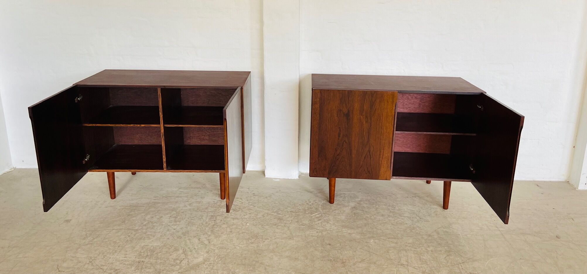 Vintage Danish mid-century matching rosewood sideboards 1960s