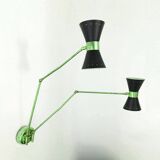 Applique murale double articulée, Italie années 50