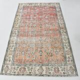 Red & Orange Floral Pattern Persian Rug, 119x200Cm