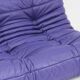 Vintage purple leather Togo 2 seater sofa by Ligne Roset 1990s