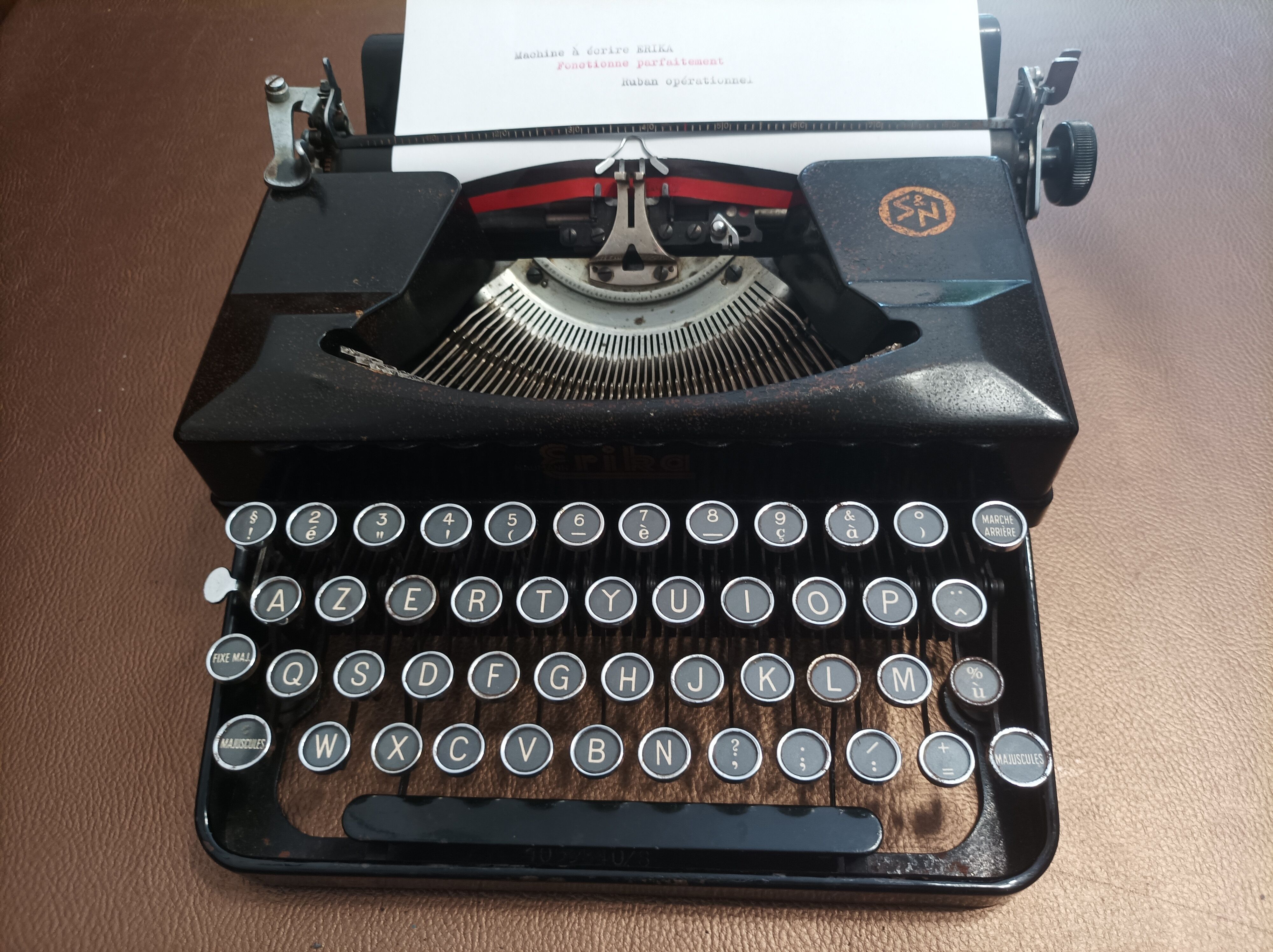Antique typewriter Erika Naumann 40s