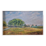 Christian Xapella (1927-2021) - Huile sur isorel - La madeleine à Grand Champ - Signée
