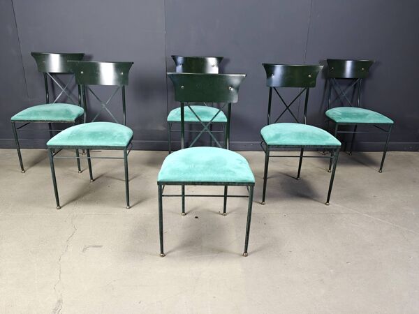 Chaises de salle à manger vintage Belgo Chrom, lot de 6 - années 1970