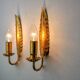 Pair of "leaf" sconces by Ferro Arte, Spain, 1960
