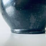 Black glazed stoneware pitcher