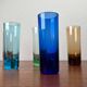 Coloured German shot glasses from the mid-century, 1960s, set of 6.
