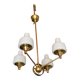 Vintage opaline golden chandelier
