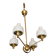 Vintage opaline golden chandelier