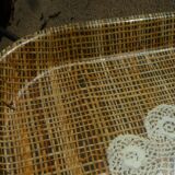 Vintage fiberglass top, lace pattern, vintage 1970s