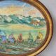 Oil Painting on Panel Landscape Flower Picking Pyrenees Gil Valota