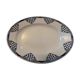 Oval flat faience old Orchies Moulin des Loups decoration PANTIN Blue Iron Earth