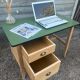 Vintage desk with green Formica top – 1960s/70s