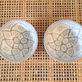 Lot of 2 small grey bowls made of Moroccan ceramic