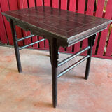 Table-console haute ancienne laquée noire 19ème siècle, était utilisée comme table lecture