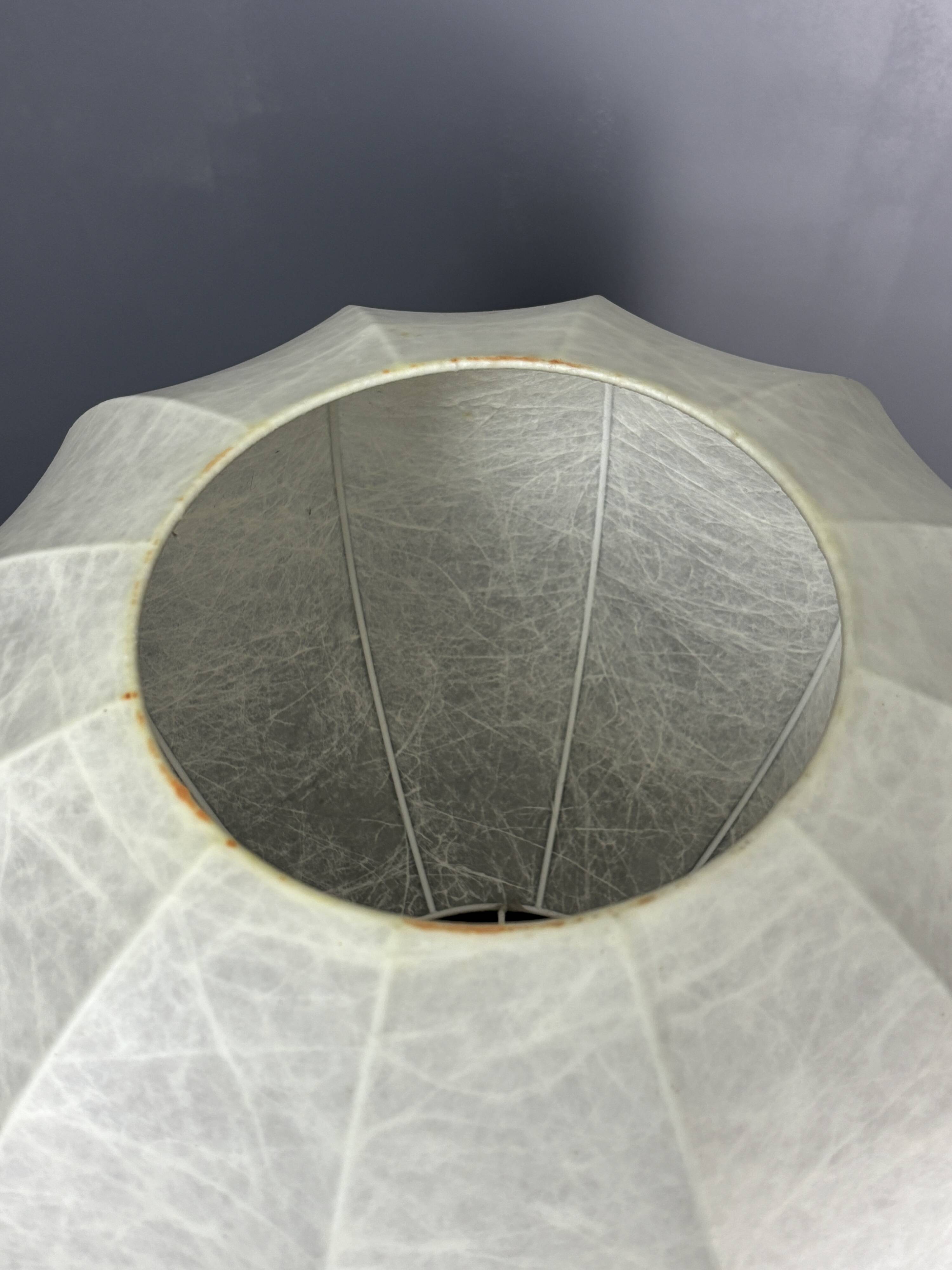 Midcentury space age cocoon hanging pendant ceiling lamp, 1960s