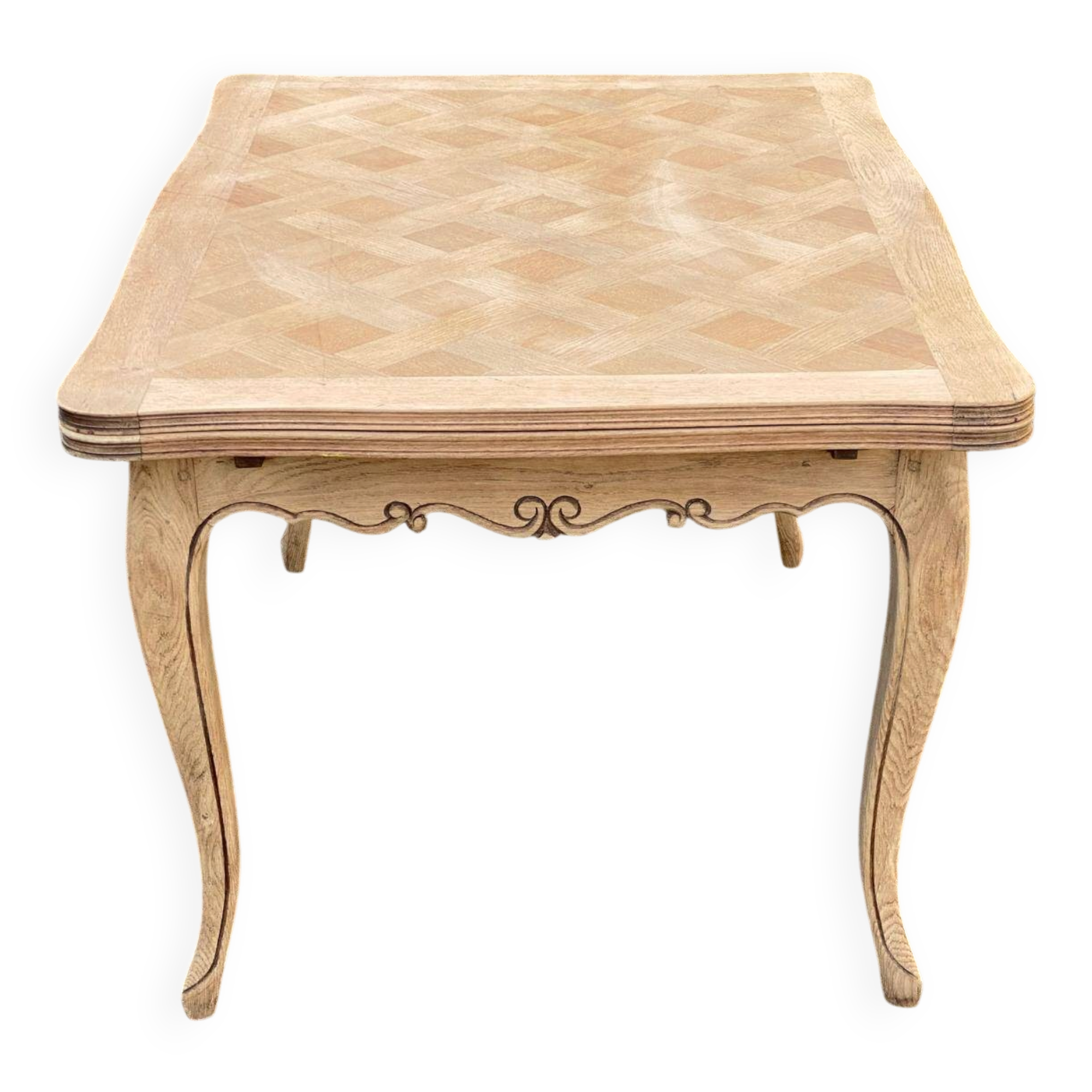 Louis XV extendable dining table, renovated, oak, 120-200cm, 19th century.